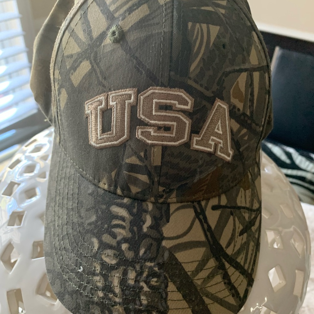 USA embroidered camo fishing and hunting hat